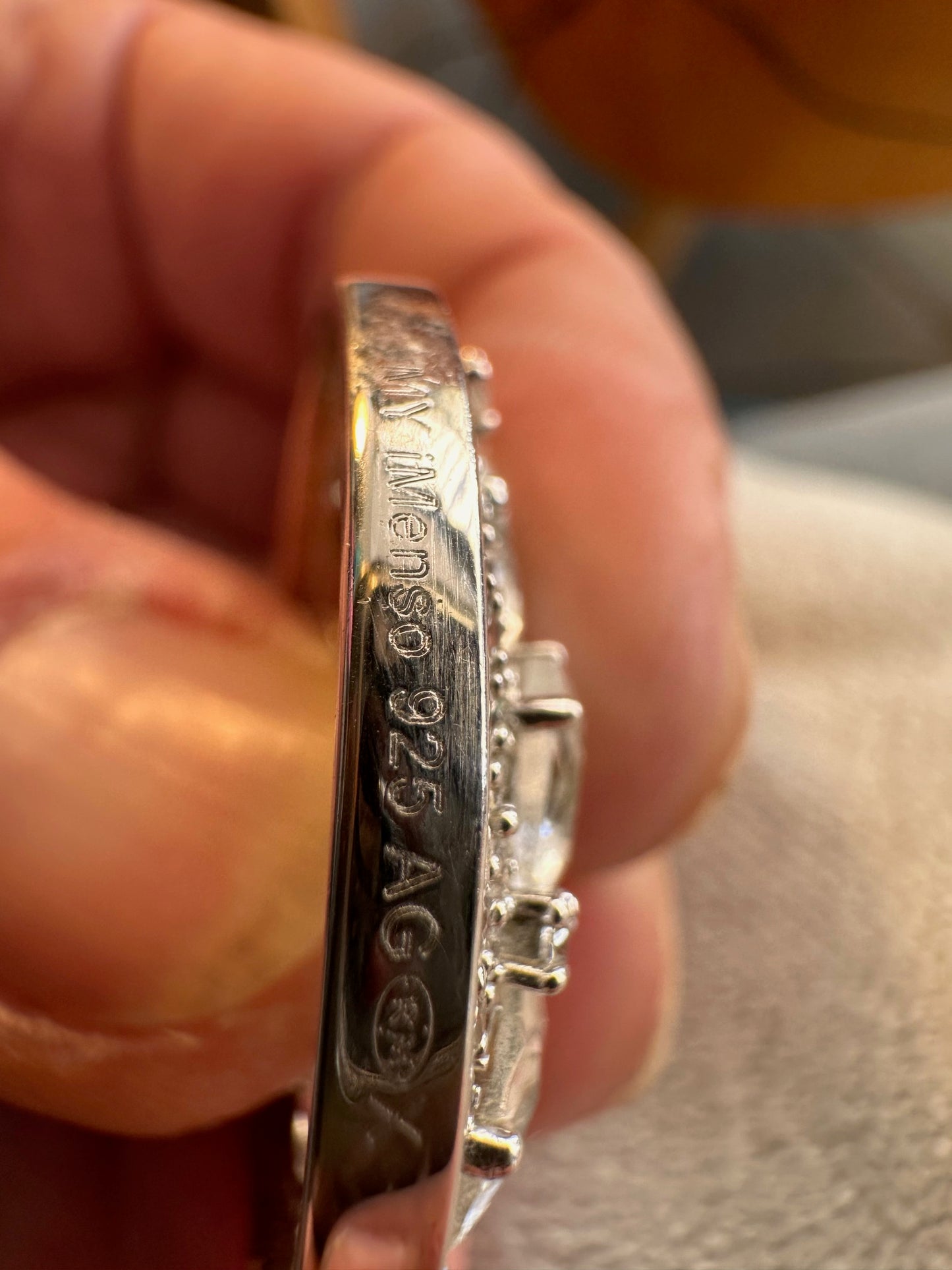 My iMenso Signature Necklace – Solid 925 Sterling Silver with Interchangeable Zirconia Insert (Rose-Toned Edition)