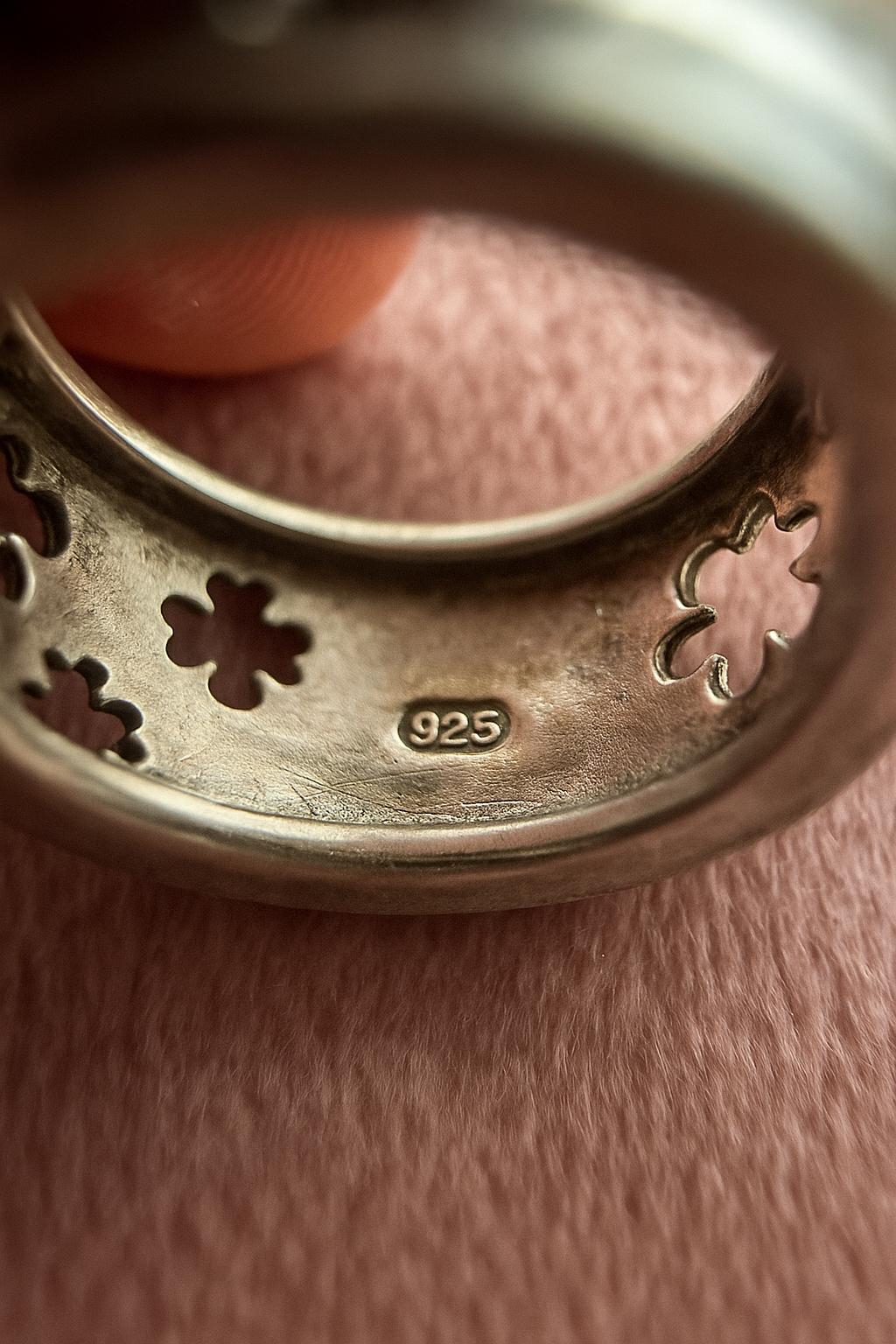 Millefiori Sterling Silver Floral Ring – Size 17