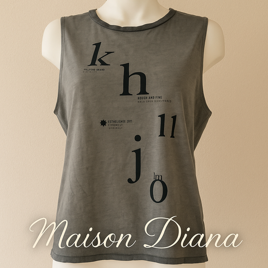 Khujo “Griffith” Sleeveless Graphic Top – Size 38 / Medium