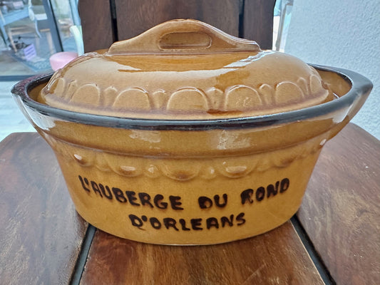 Vintage French Ceramic Terrine – “L’Auberge du Rond d’Orléans”
