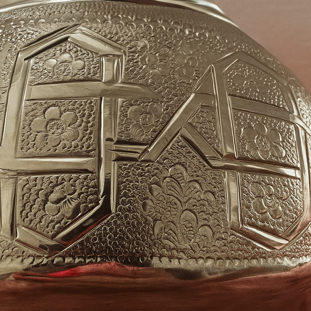 Antique Moroccan Silver Teapot – Engraved Royal Heritage