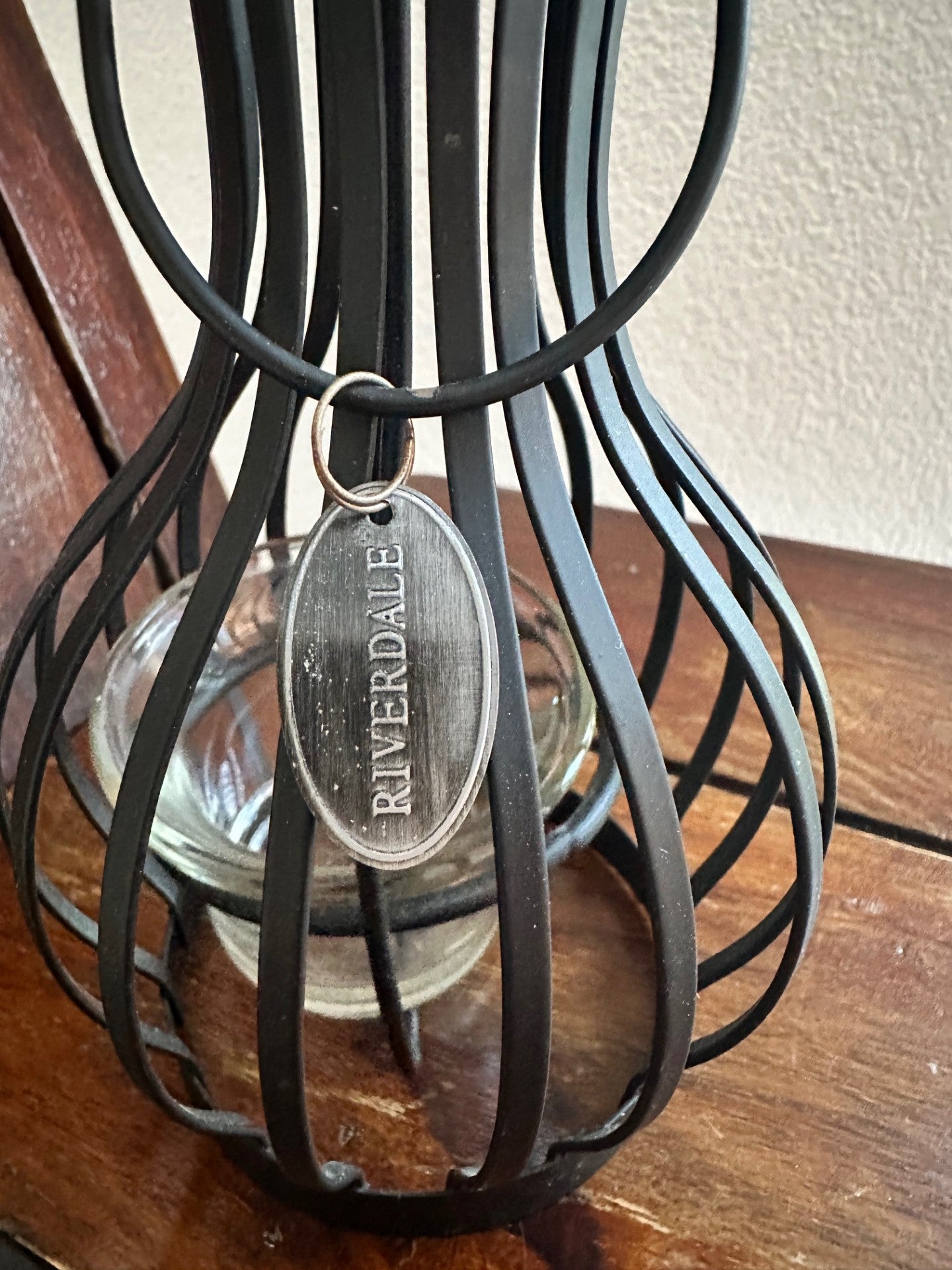 Riverdale Black Metal Tealight Holder – Modern Cage Design