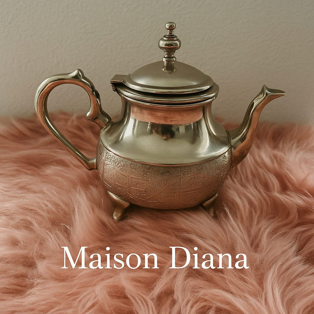 Antique Moroccan Silver Teapot – Engraved Royal Heritage