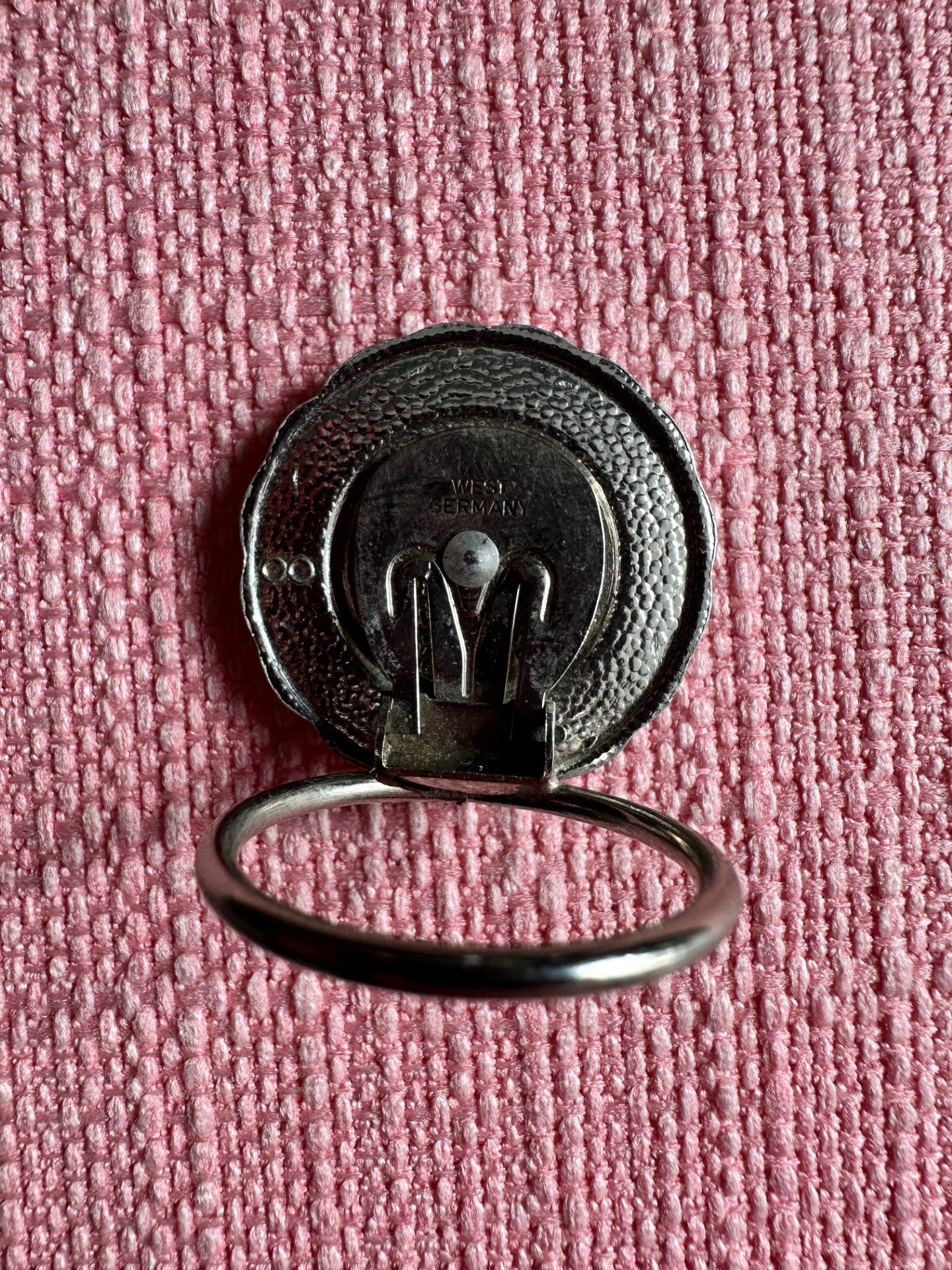 Vintage West German Scarf Clip with Mother-of-Pearl Accent