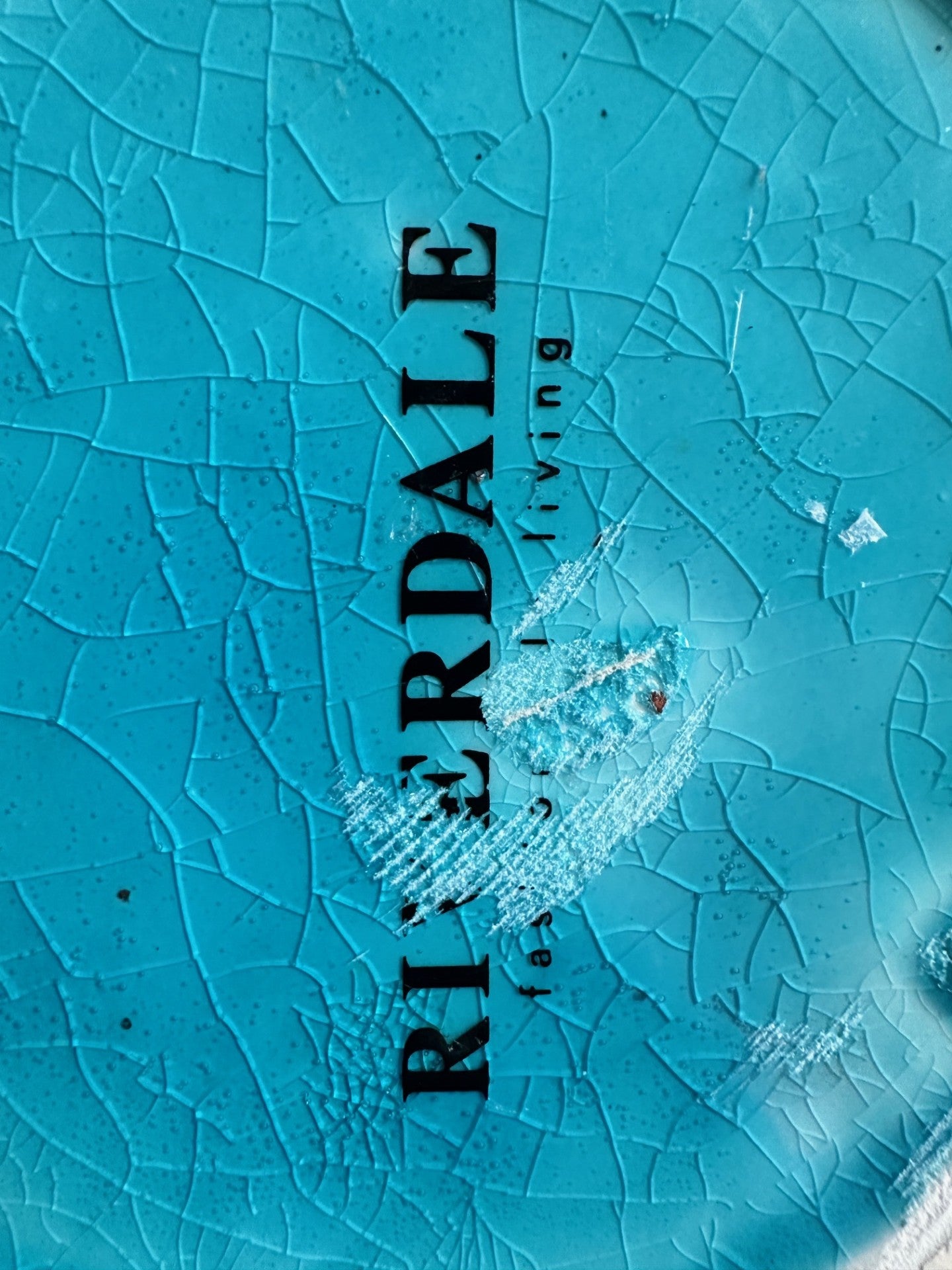 Set of Two Turquoise Ceramic Lanterns by Riverdale