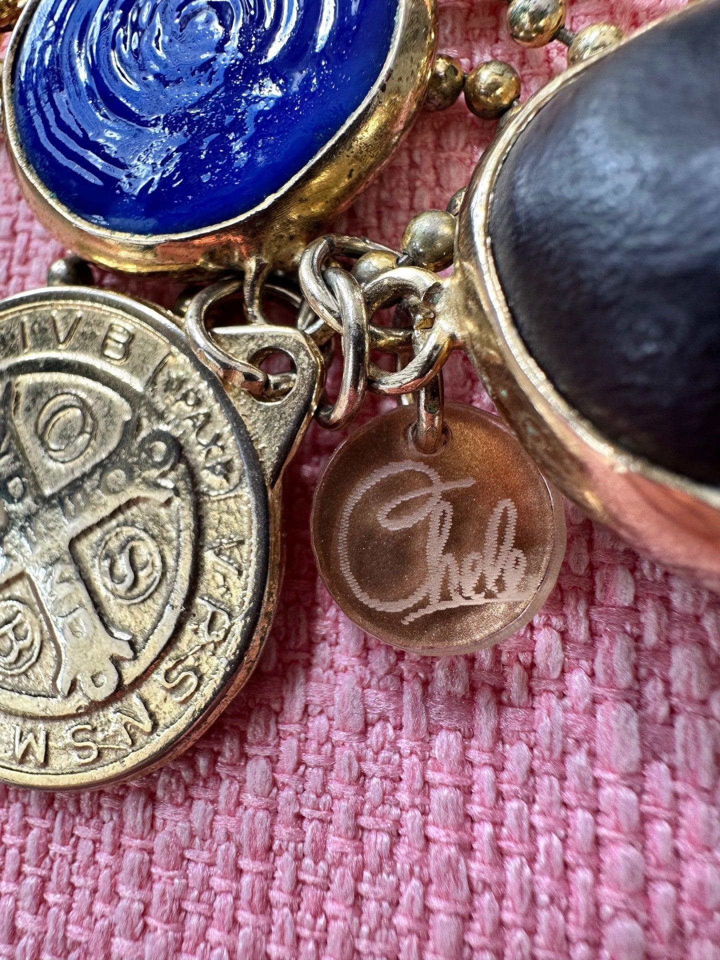 Vintage Protection Amulet Necklace – Evil Eye & Benedict Medal