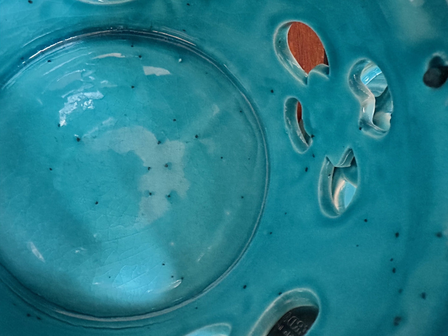 Set of Two Turquoise Ceramic Lanterns by Riverdale