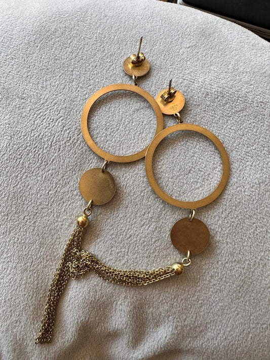 Gold-Plated Sterling Silver Statement Earrings by LOTT. gioielli – 925 Marked