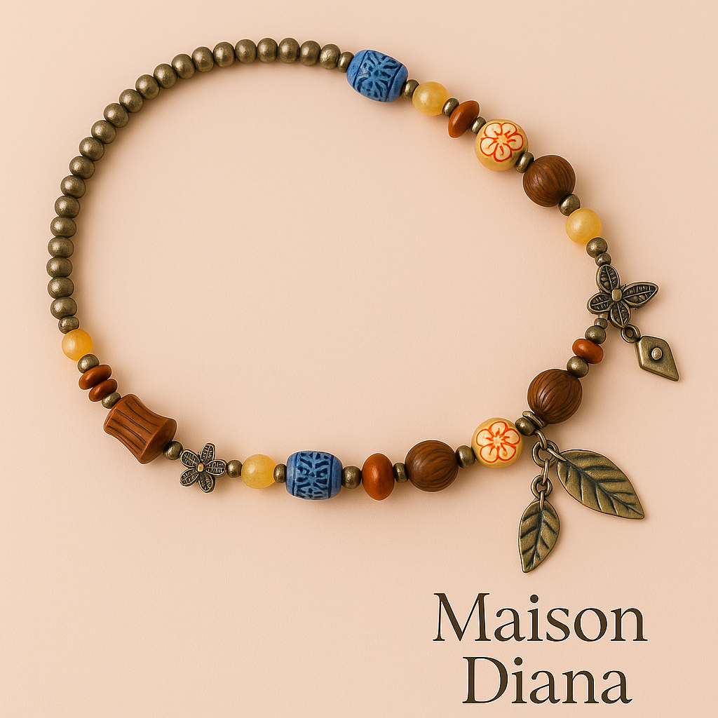 A stunning boho necklace with the mysterious mark ‘24U’. Full of soul, texture, and symbolism.