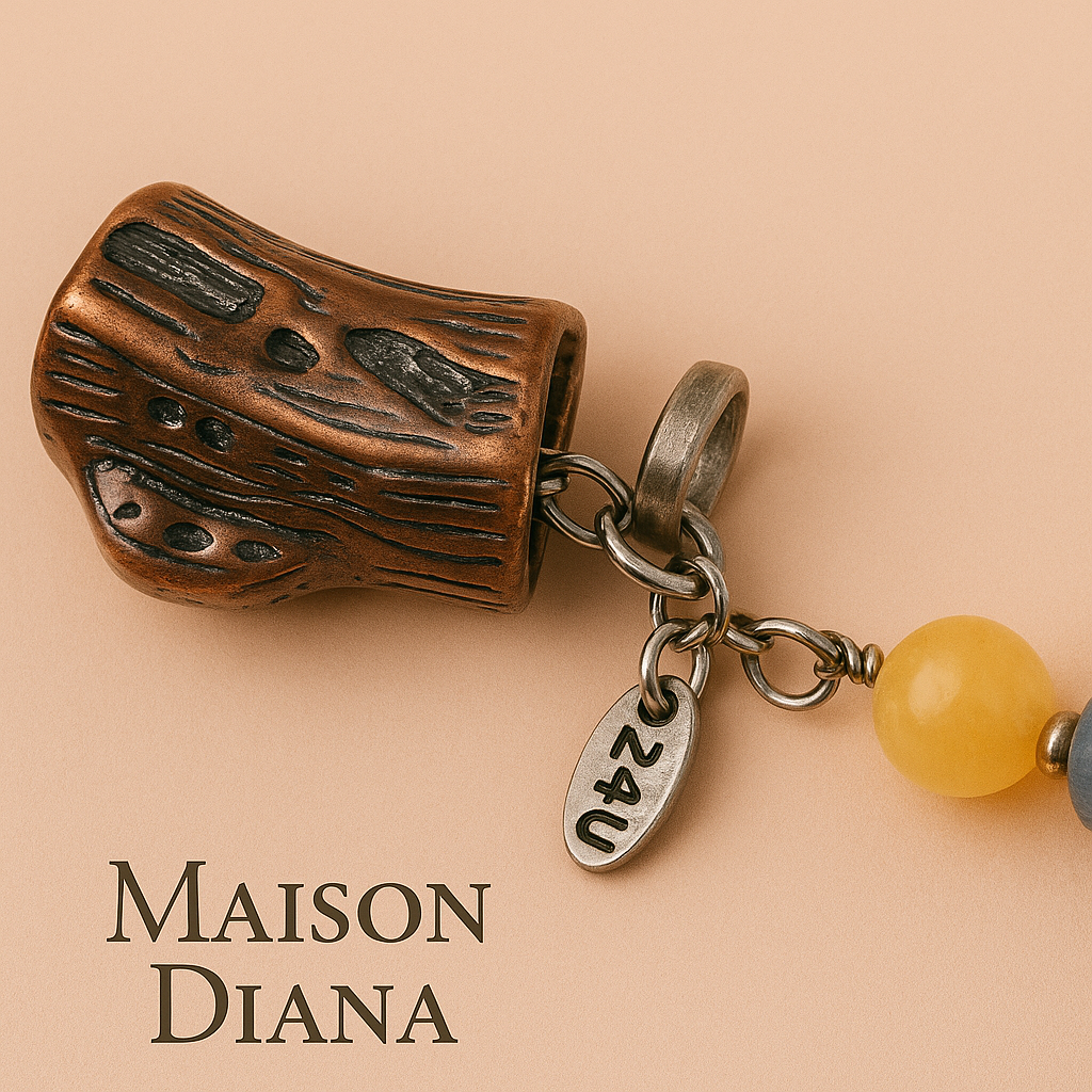 A stunning boho necklace with the mysterious mark ‘24U’. Full of soul, texture, and symbolism.