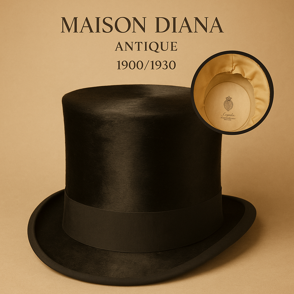 Antique Silk Top Hat by AvB Hat Manufactory – Haarlem, ca. 1900–1930