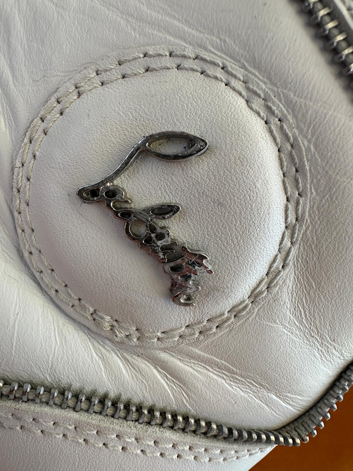 Christian Louboutin Louis Spikes - High-Top Sneakers - Wit/Zilver