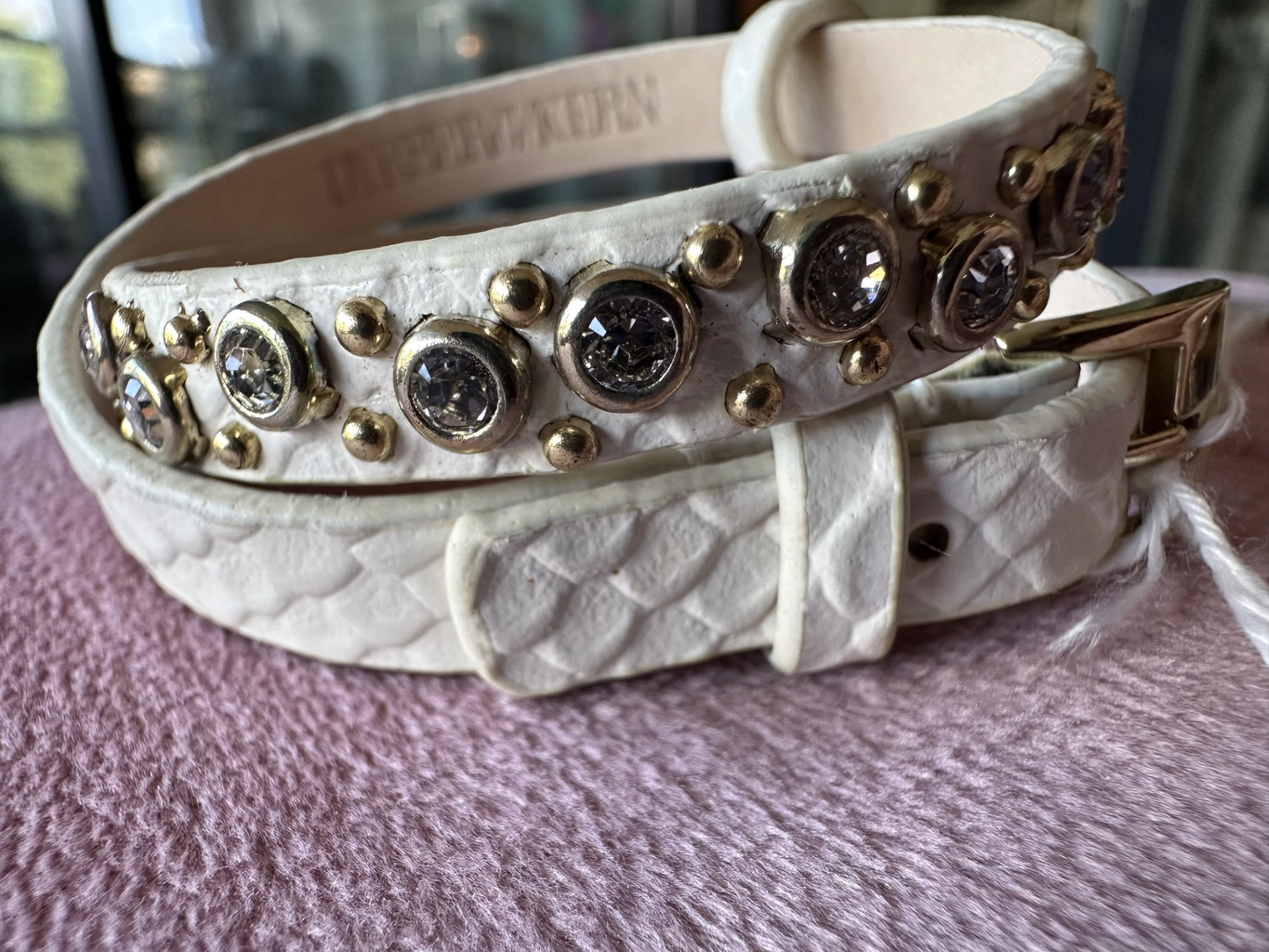 Dyrberg/Kern White Crystal Choker – Vintage Designer Piece