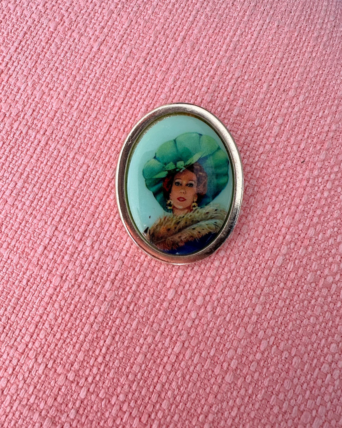 Vintage West German Portrait Brooch