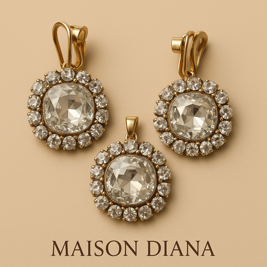 Crystal Reverie Set  Timeless Radiance from the Mid-Century Era