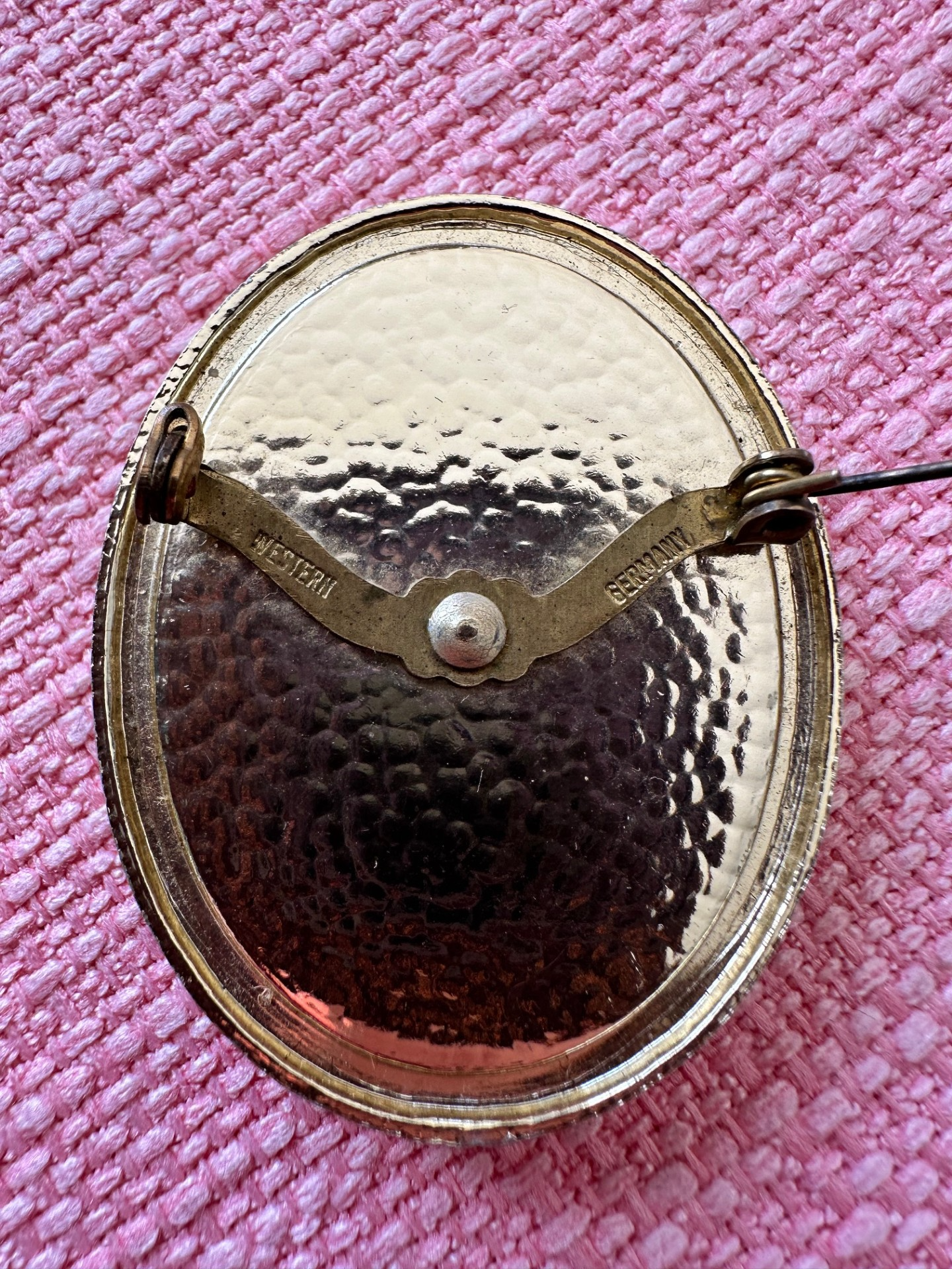 Vintage West German Portrait Brooch