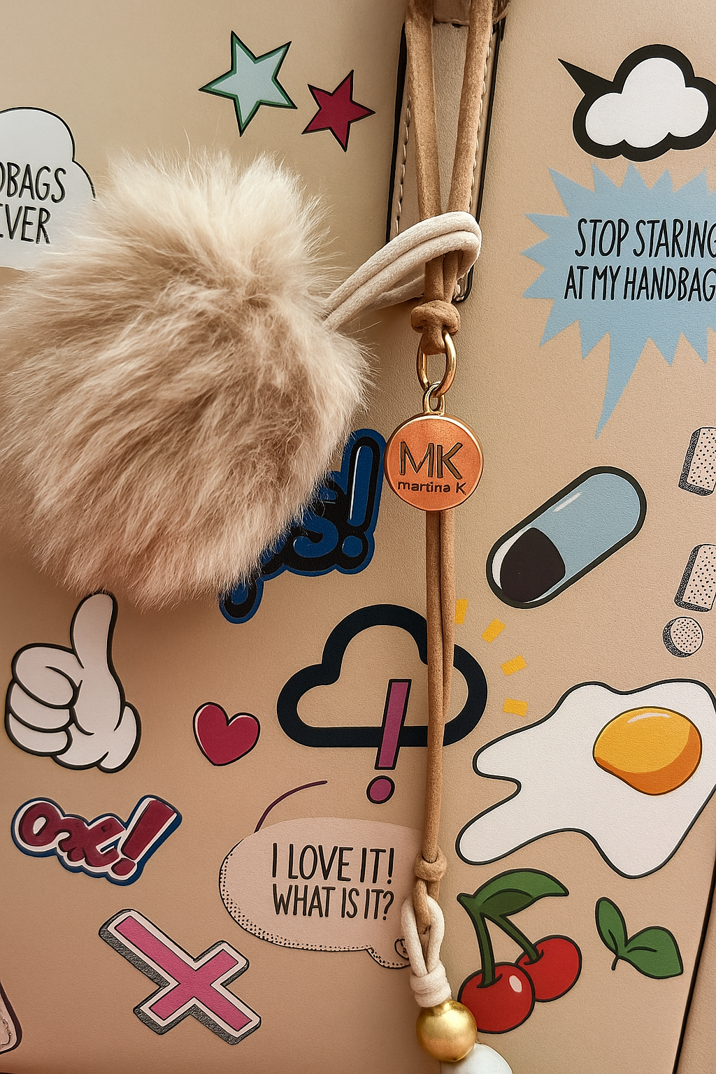 Pop Art Patch Tote by Martina K  Playful, bold, and unapologetically fun.