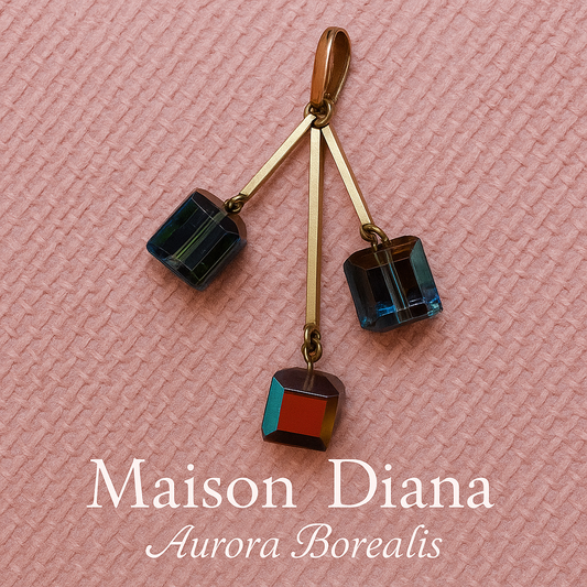 Vintage Aurora Borealis Crystal Pendant – 1950s