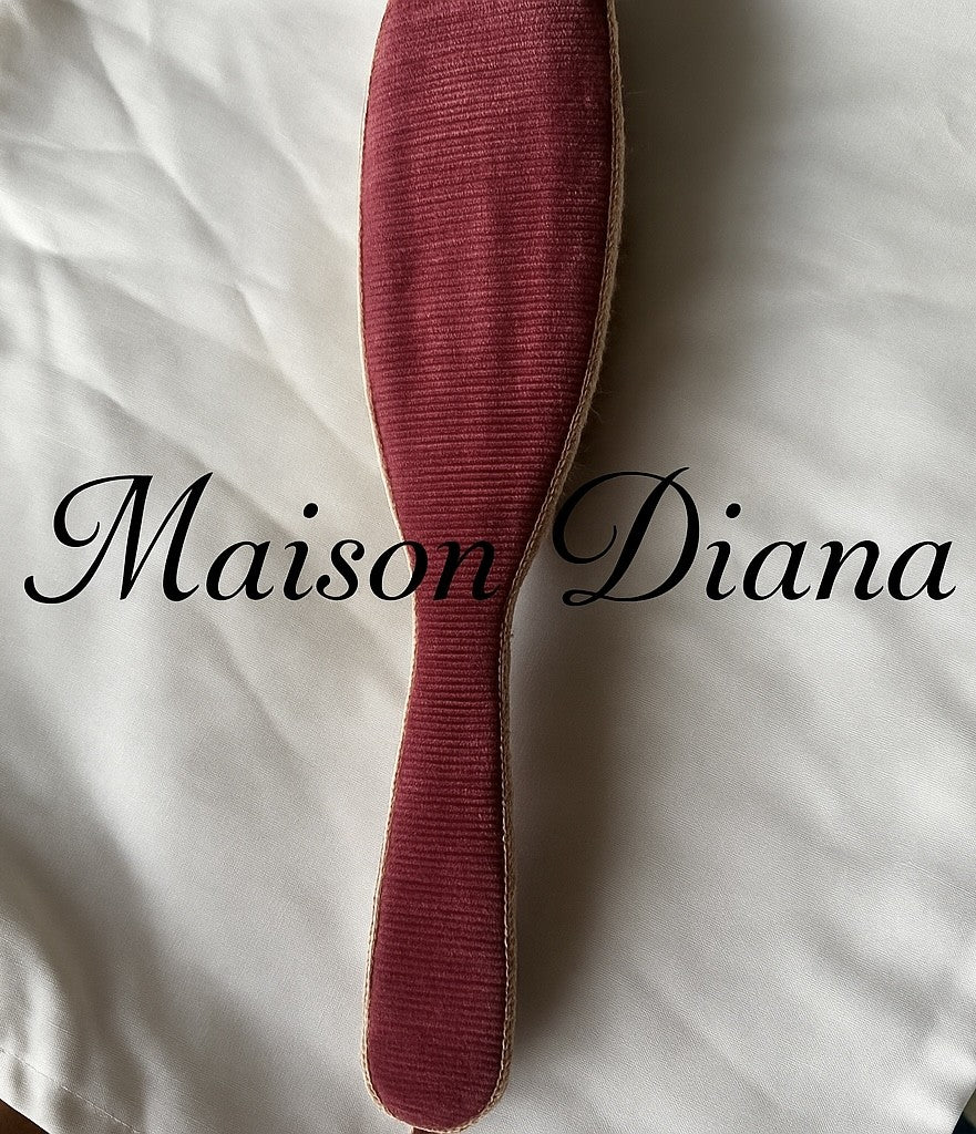 Vintage Velvet Clothes Brush with Wooden Handle — 1920s–1950s