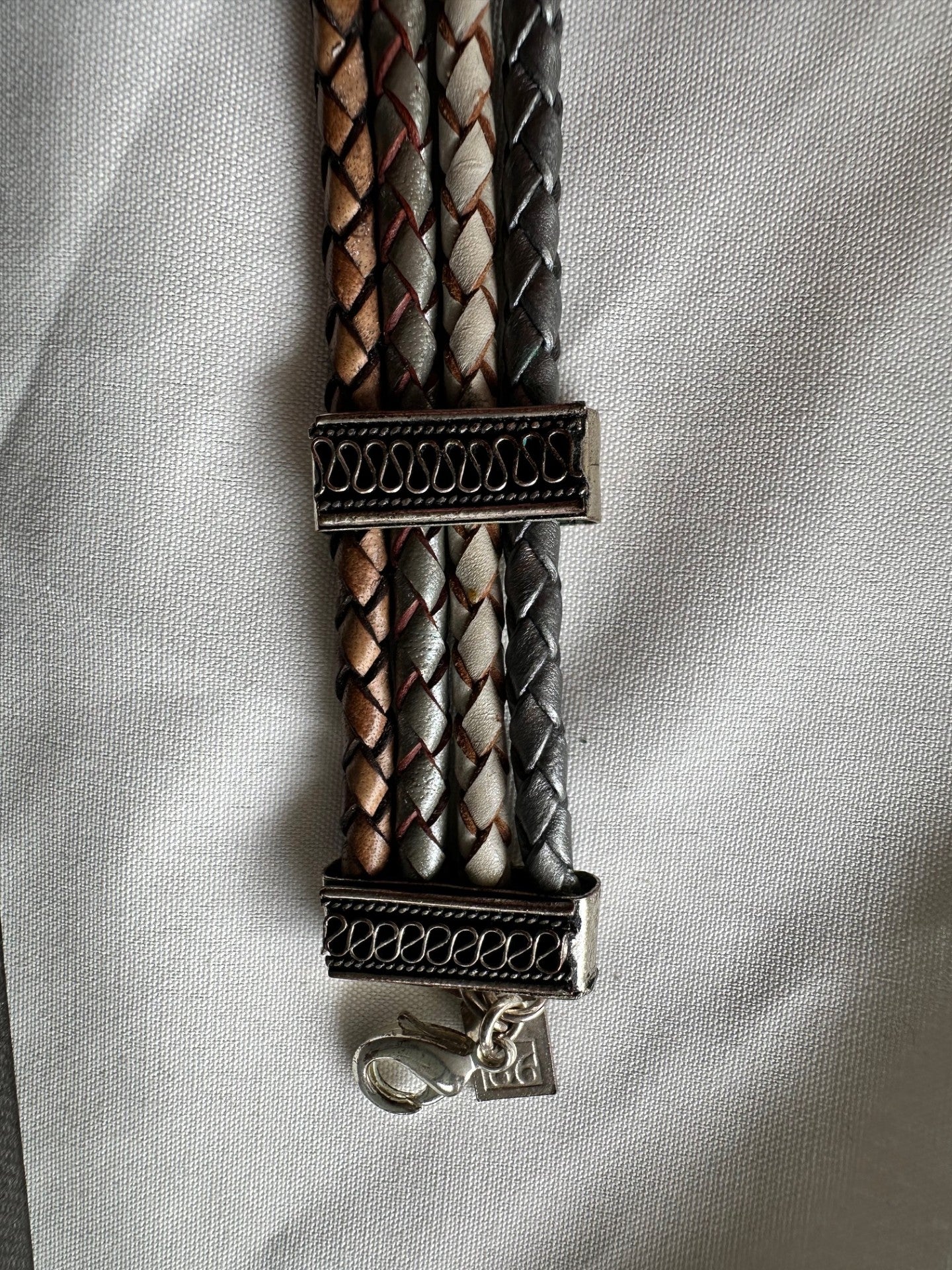 My66 “Strong + Proud” Braided Leather Bracelet