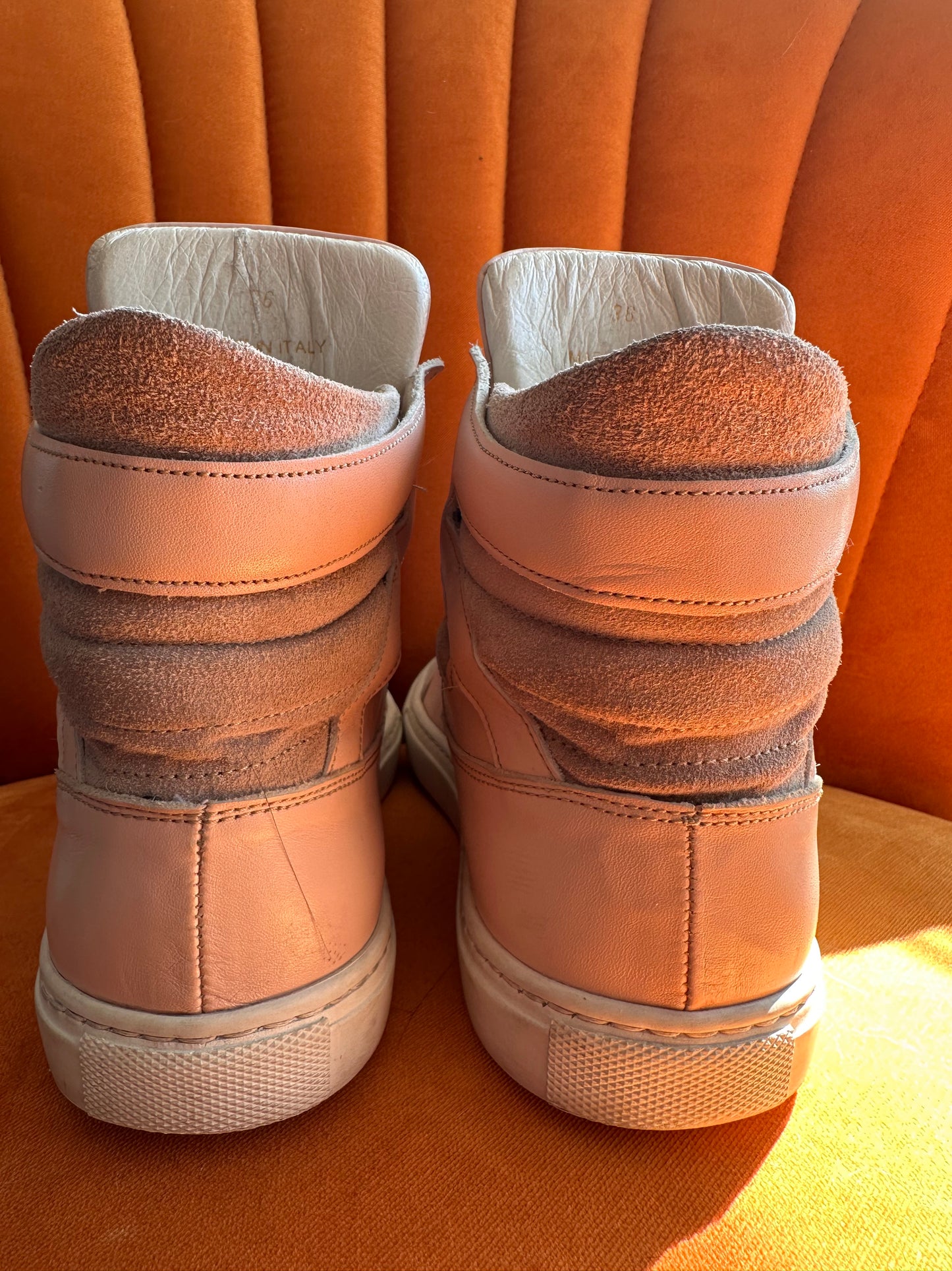 Elisabetta Franchi High-Top Sneakers – Rose Pink Elegance in Size 36