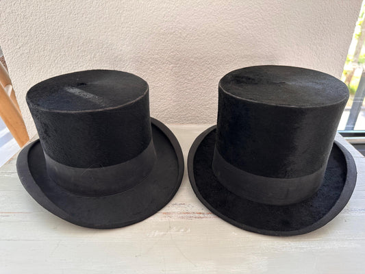 Antique High Top Hat by L. Cocorutan – Paris (ca. 1930–1950)