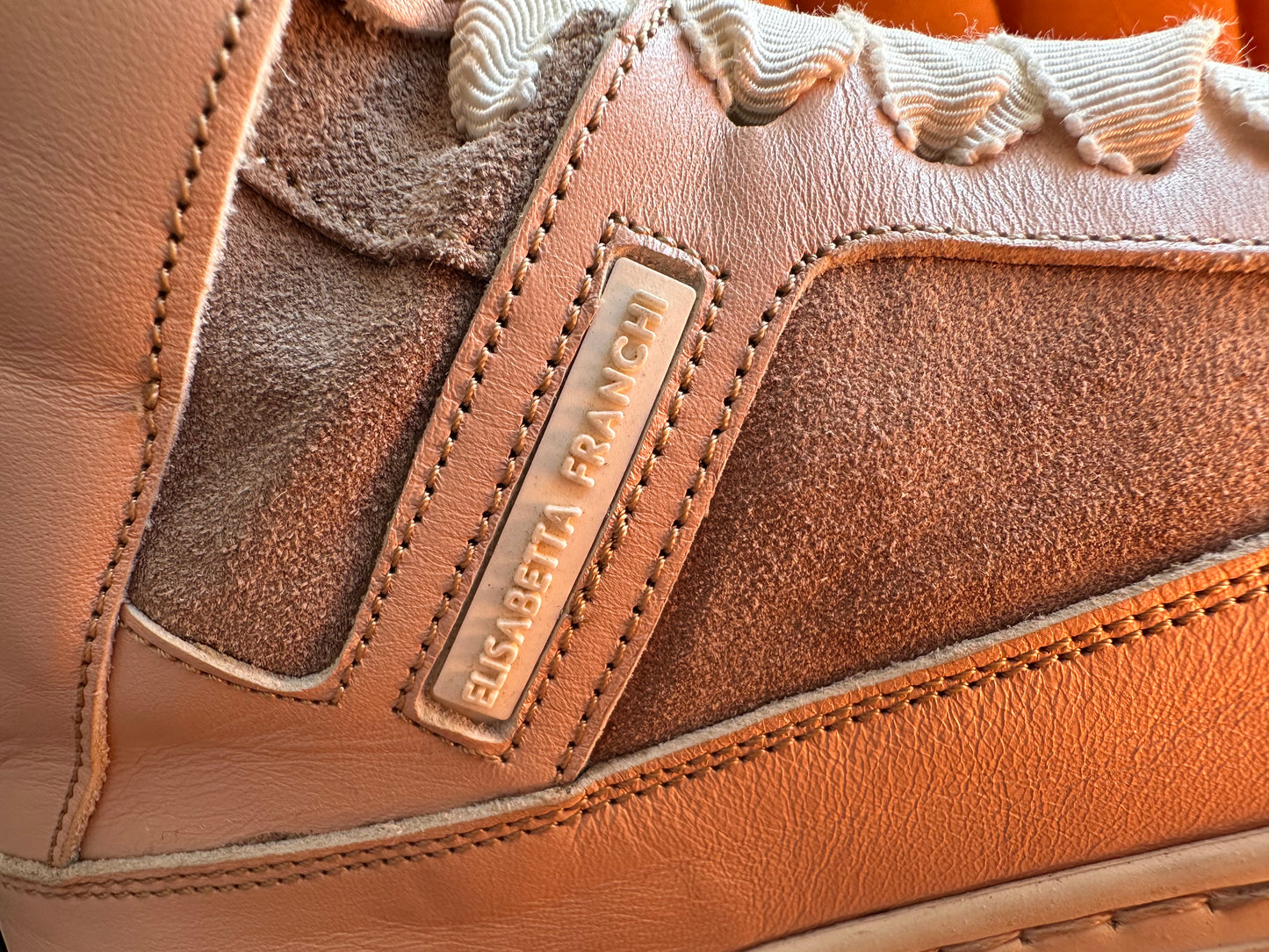 Elisabetta Franchi High-Top Sneakers – Rose Pink Elegance in Size 36