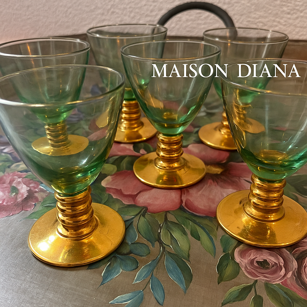 Vintage French Liqueur Glasses – Set of 6 | Maison Diana