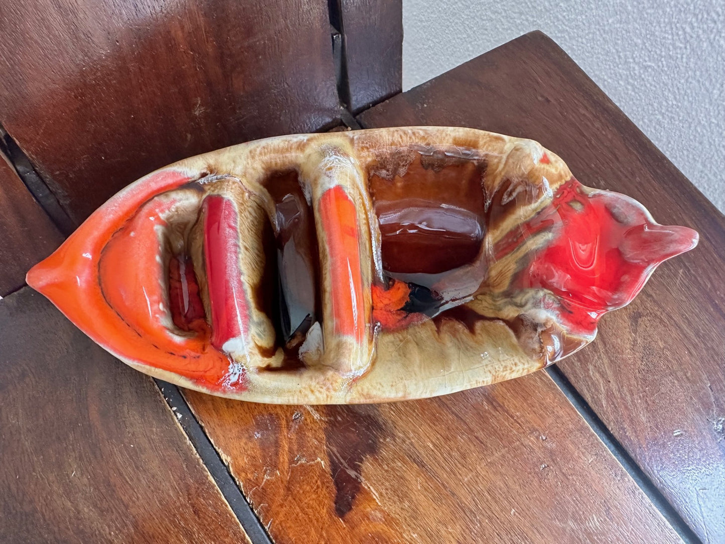 Vintage Vallauris Ceramic Boat – Marked “Bateau Vallauris” & Signed “Dieu S”