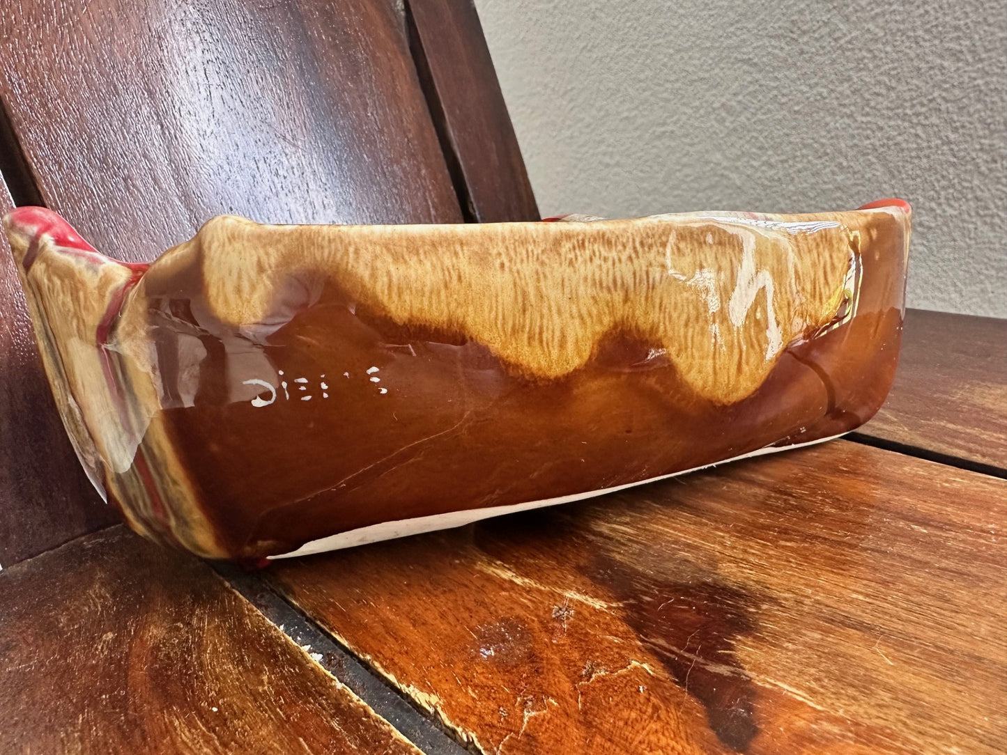 Vintage Vallauris Ceramic Boat – Marked “Bateau Vallauris” & Signed “Dieu S”