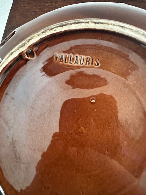 Vintage Vallauris Ceramic Bowl – Signed S.R. – Handcrafted by Séraphin Roux – c.1950s