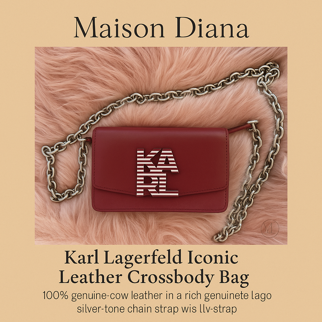 Maison Diana – Karl Lagerfeld Iconic Leather Crossbody Bag