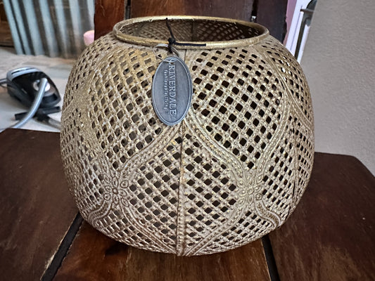 Vintage-Style Riverdale Metal Lantern – Gold Finish