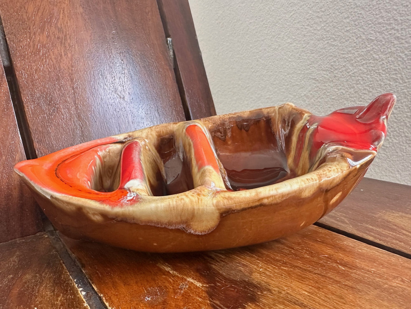 Vintage Vallauris Ceramic Boat – Marked “Bateau Vallauris” & Signed “Dieu S”