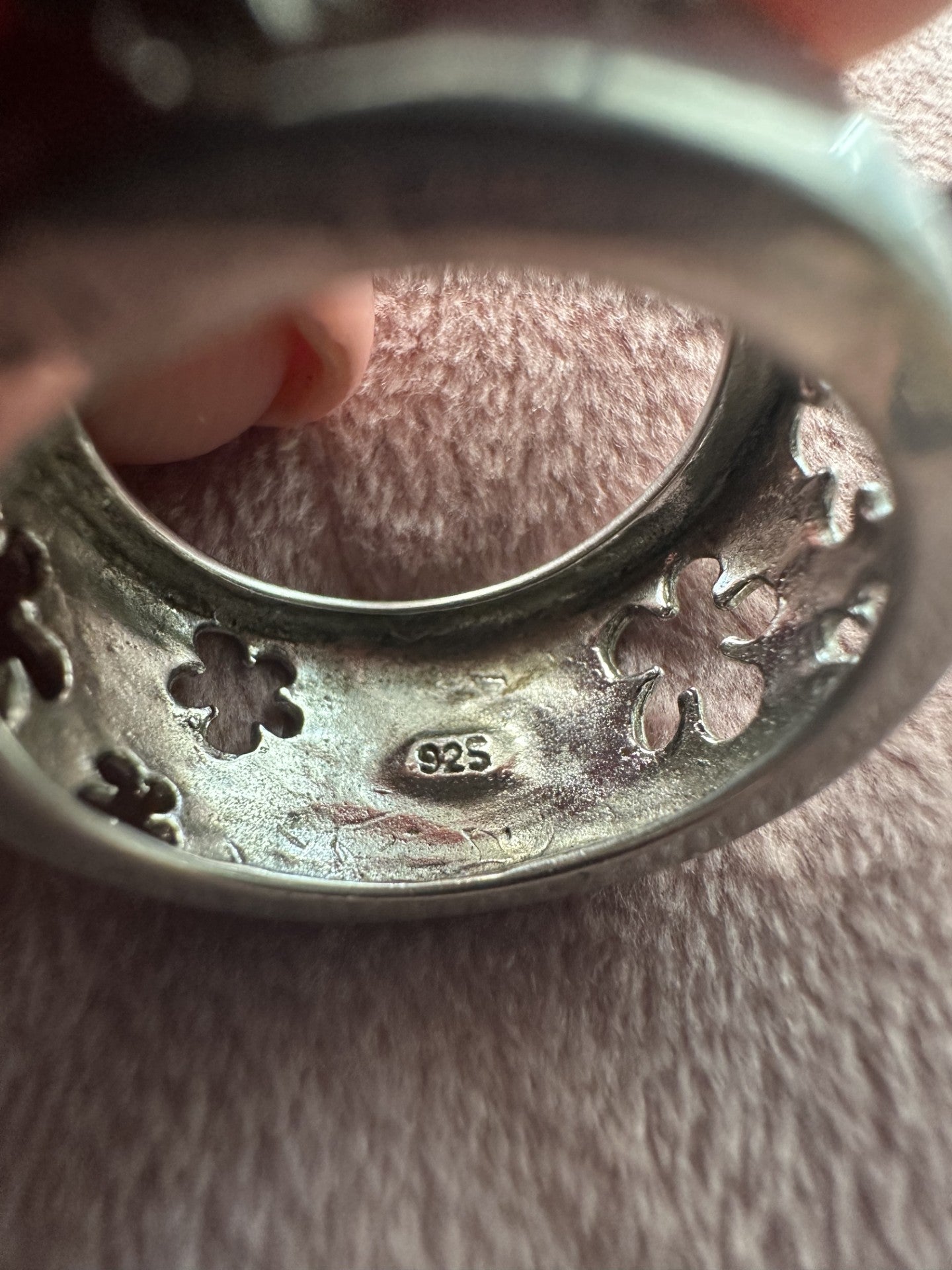 Millefiori Sterling Silver Floral Ring – Size 17