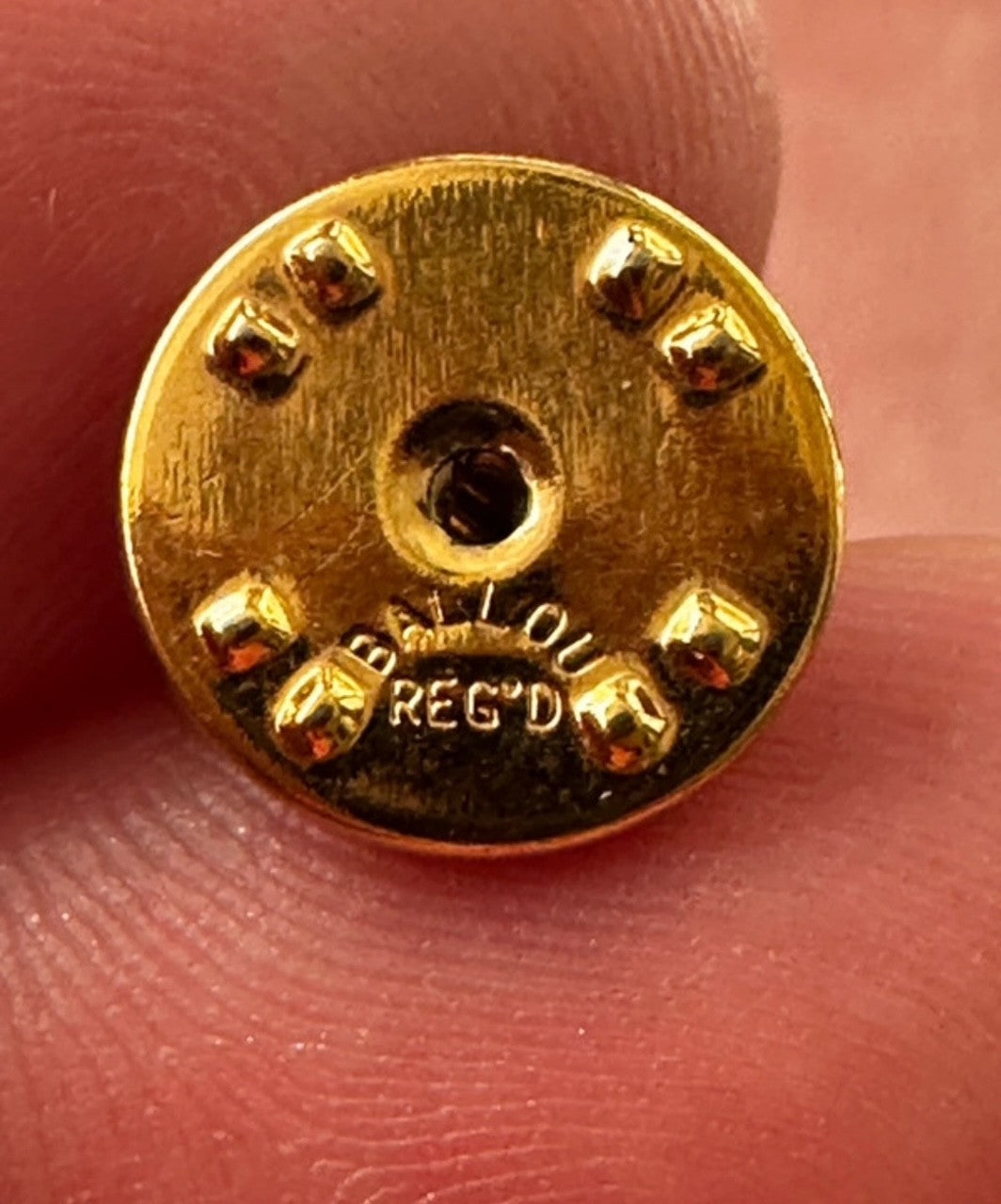 Vintage Ballou Ladybug Pin – Gold-Tone with Rhinestones