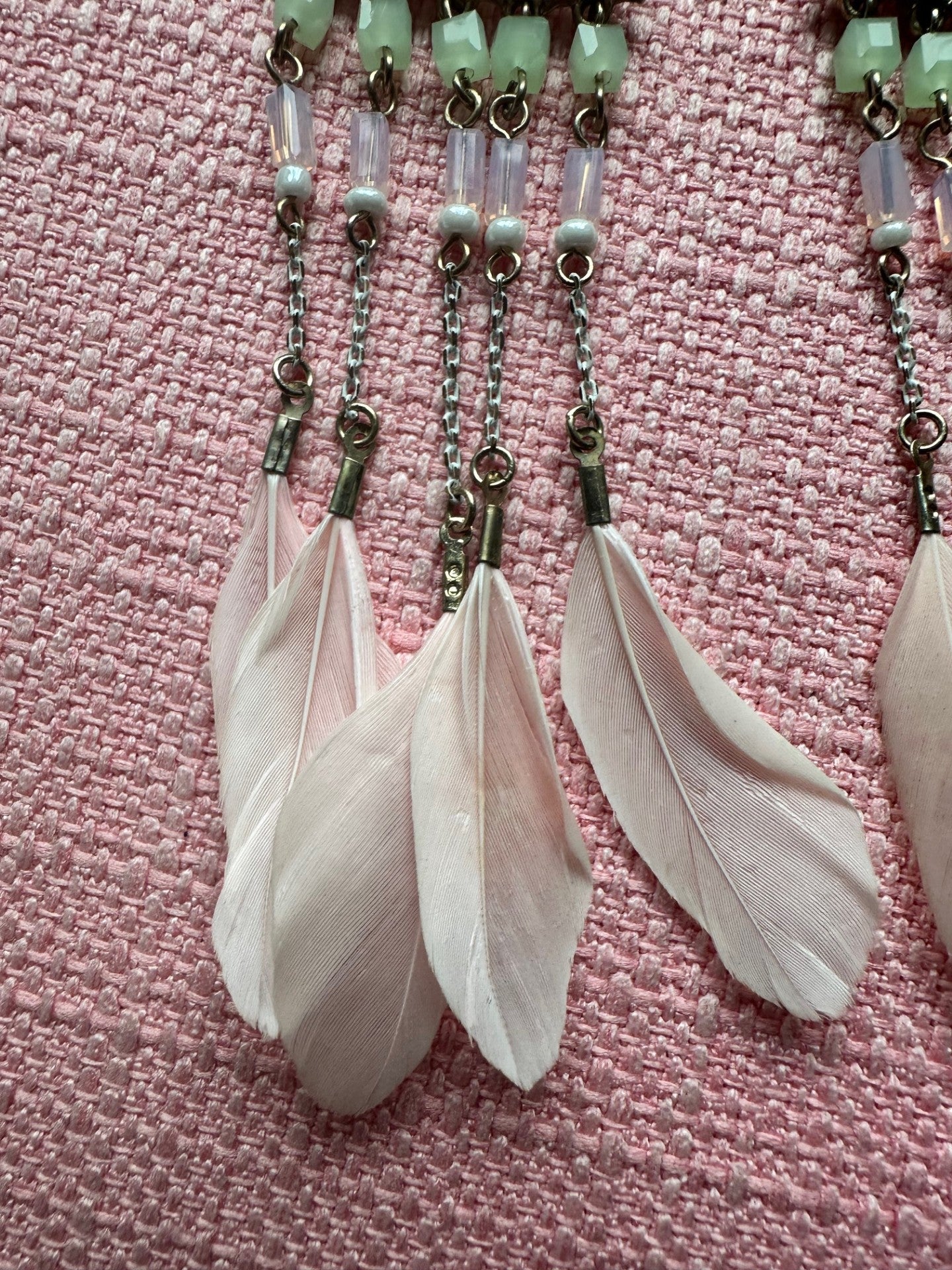 Feathered Garden Dreams” Statement Earrings