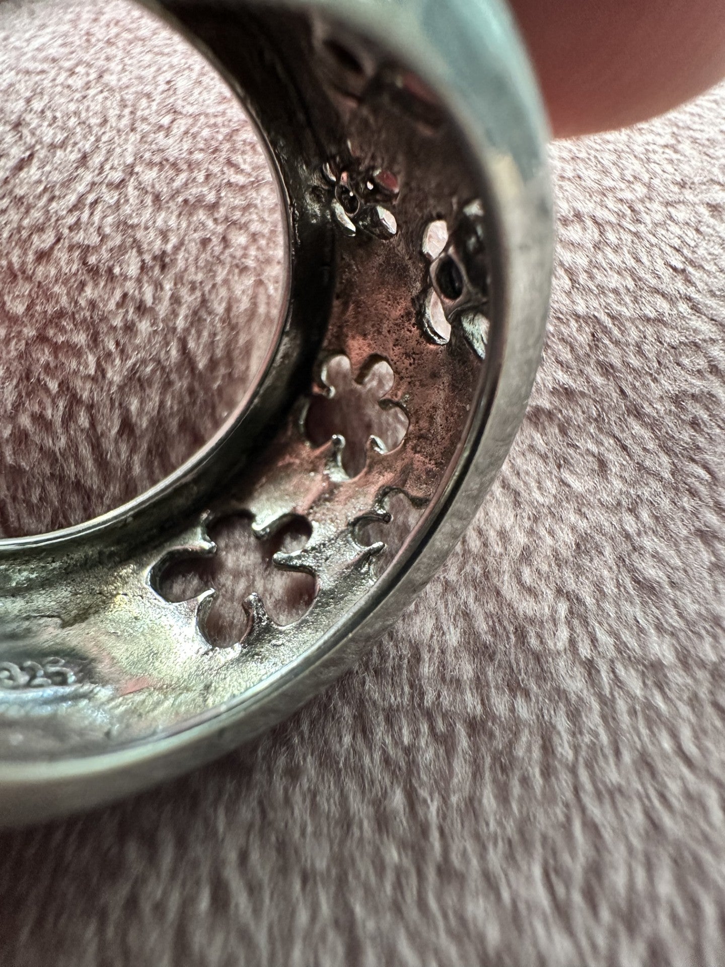 Millefiori Sterling Silver Floral Ring – Size 17