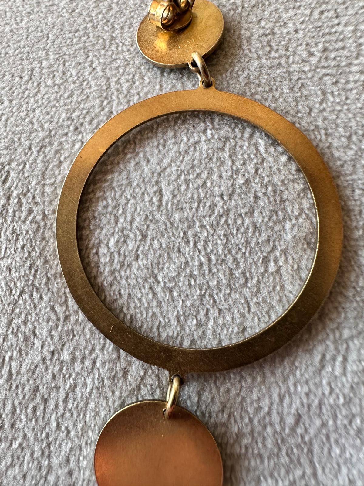 Gold-Plated Sterling Silver Statement Earrings by LOTT. gioielli – 925 Marked