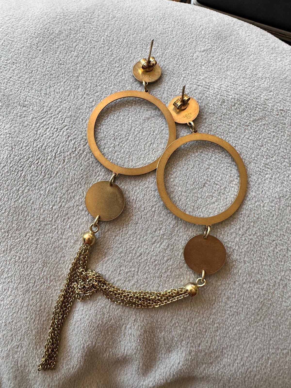 Gold-Plated Sterling Silver Statement Earrings by LOTT. gioielli – 925 Marked