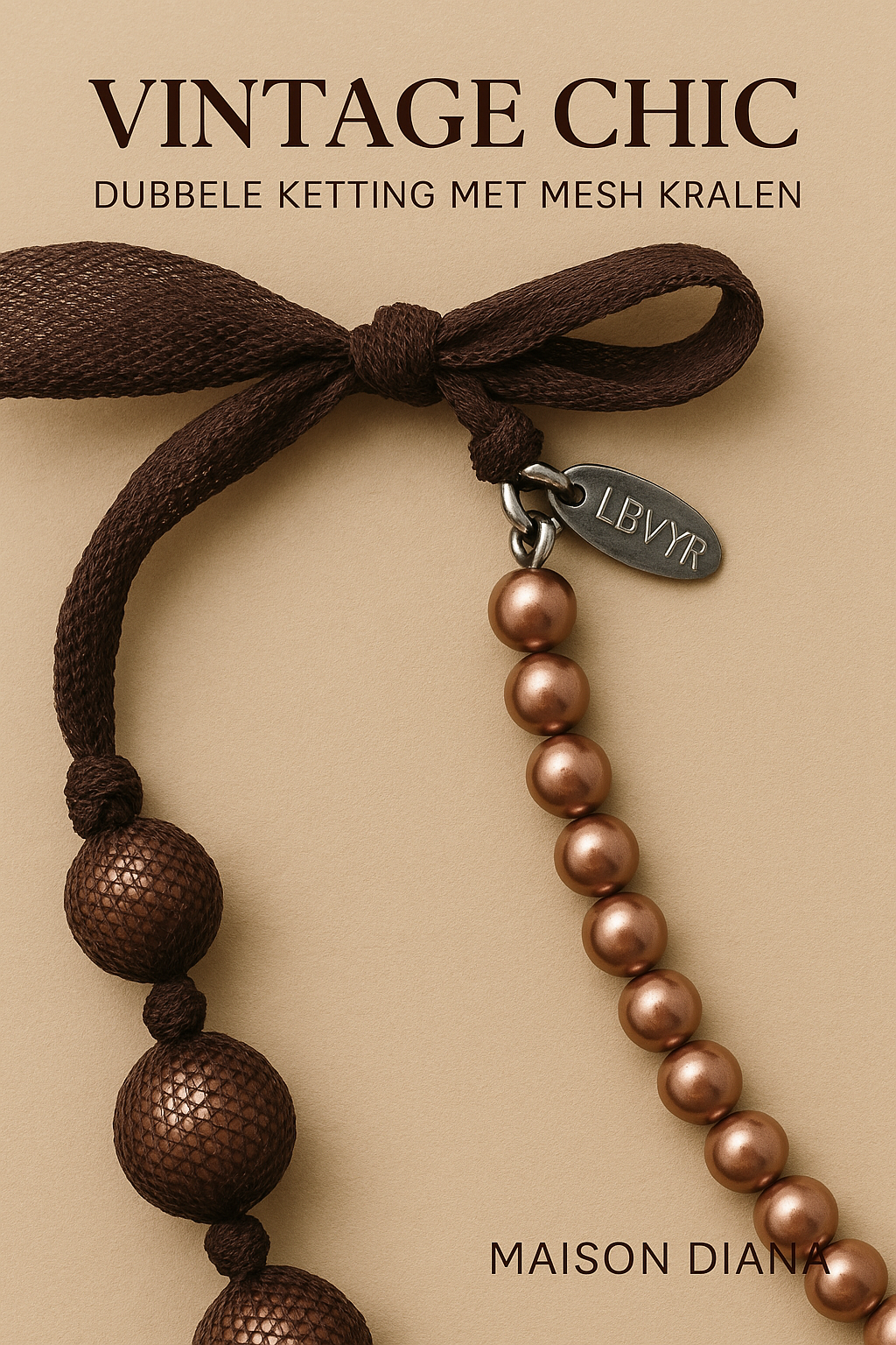 Vintage Double Strand Mesh Necklace by LBVYR