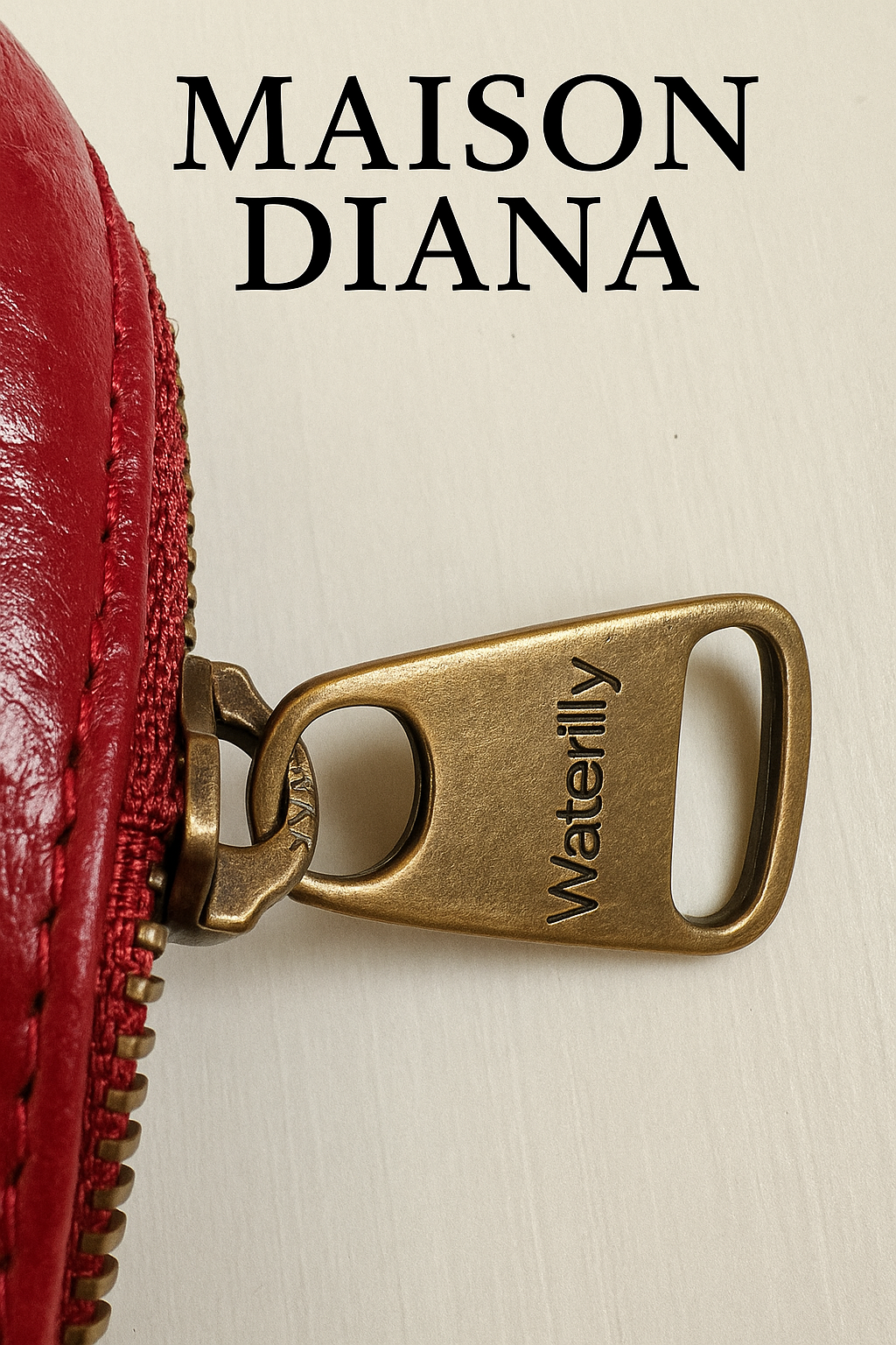 Heart-Shaped Leather Wristlet by Waterlily – Red