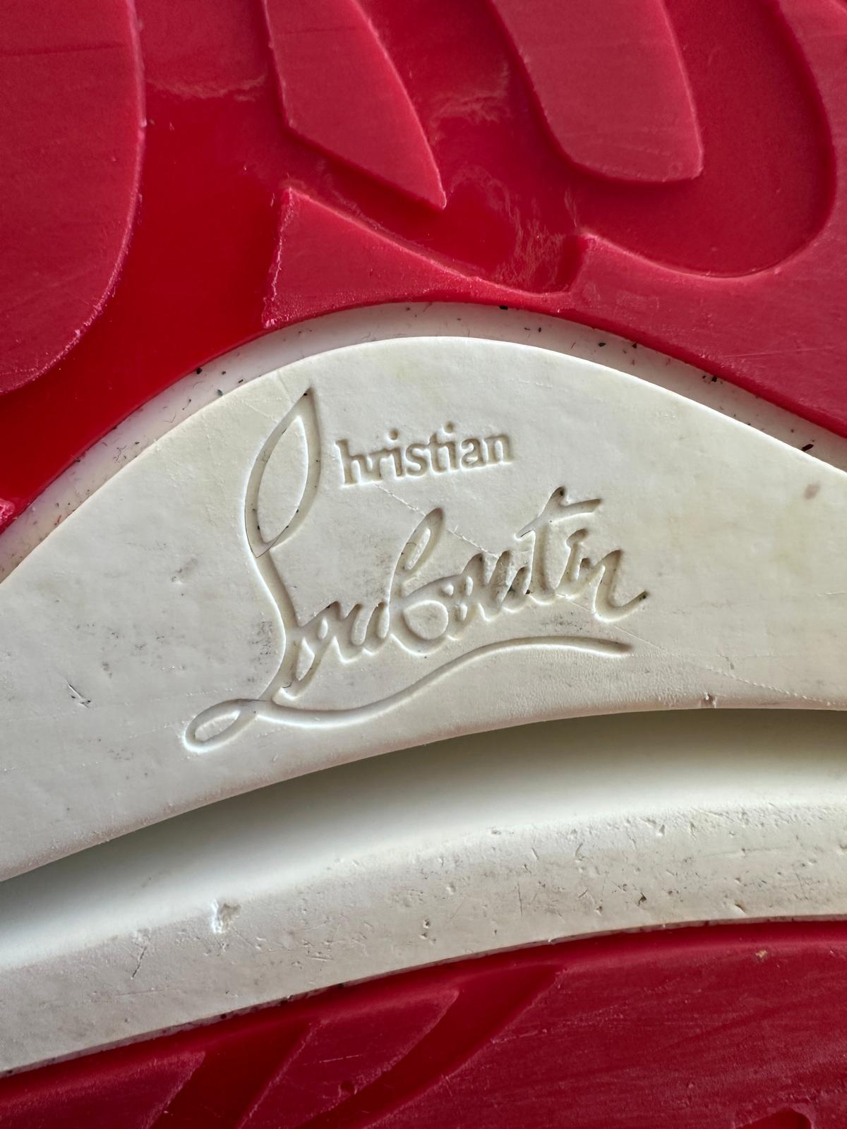 Christian Louboutin Louis Spikes - High-Top Sneakers - Wit/Zilver