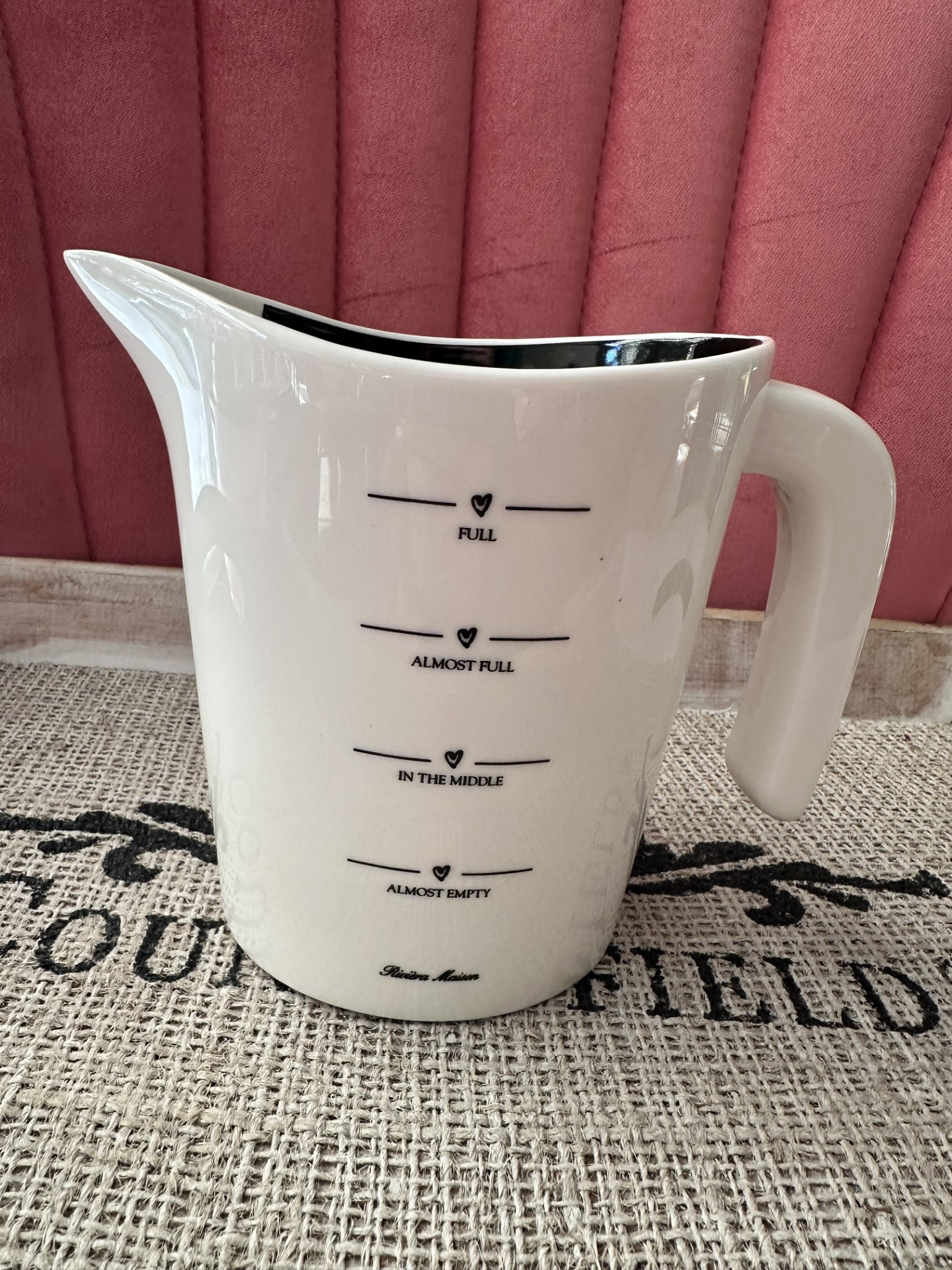 Rivièra Maison - Ceramic Measuring Jug – 0.6 Liter
