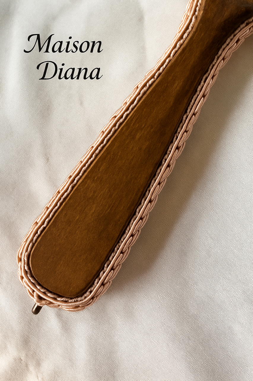 Vintage Velvet Clothes Brush with Wooden Handle — 1920s–1950s