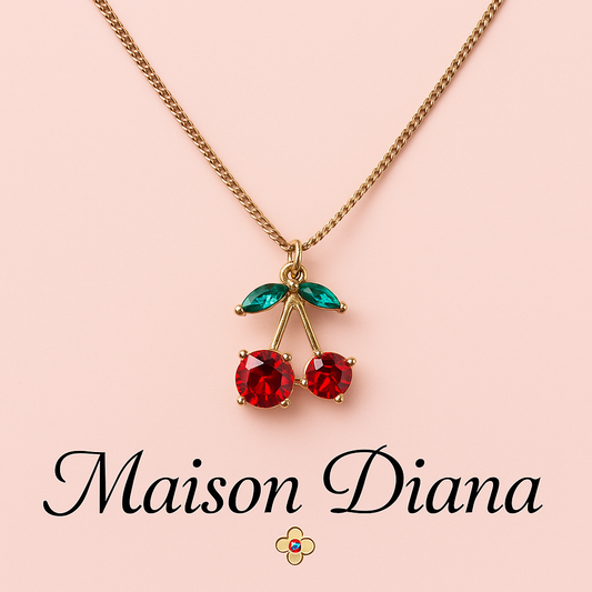 🍒 Cherry Charm Necklace – Maison Diana