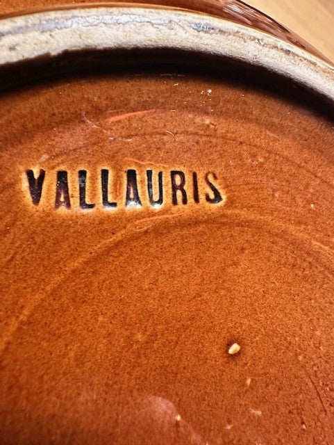 Vintage Vallauris Ceramic Bowl – Signed S.R. – Handcrafted by Séraphin Roux – c.1950s